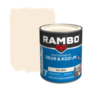 Rambo Pantserbeits Deur & Kozijn hoogglans dekkend RAL 9001 750 ml