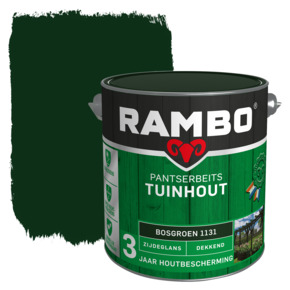 Rambo Pantserbeits Tuinhout zijdeglans dekkend bosgroen 2,5 liter