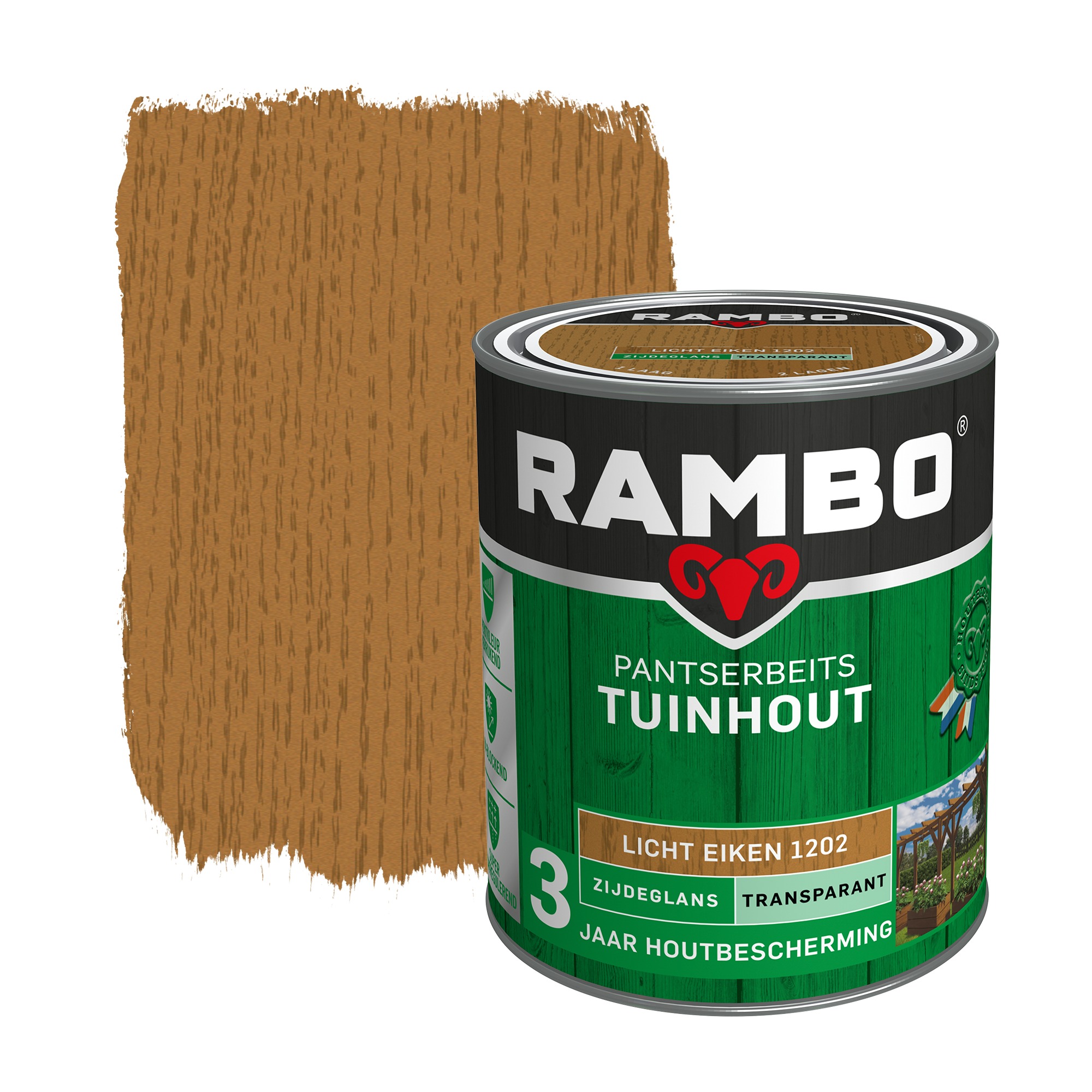 Rambo Pantserbeits Tuinhout Zijdeglans Lichteiken Transparant 750 Ml rambo kopen in de aanbieding