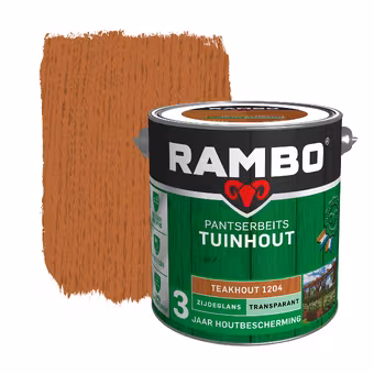 Rambo Pantserbeits Tuinhout zijdeglans transparant teakhout 2,5 liter