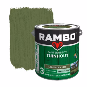 Rambo Pantserbeits Tuinhout zijdeglans transparant loofgroen 2,5 liter