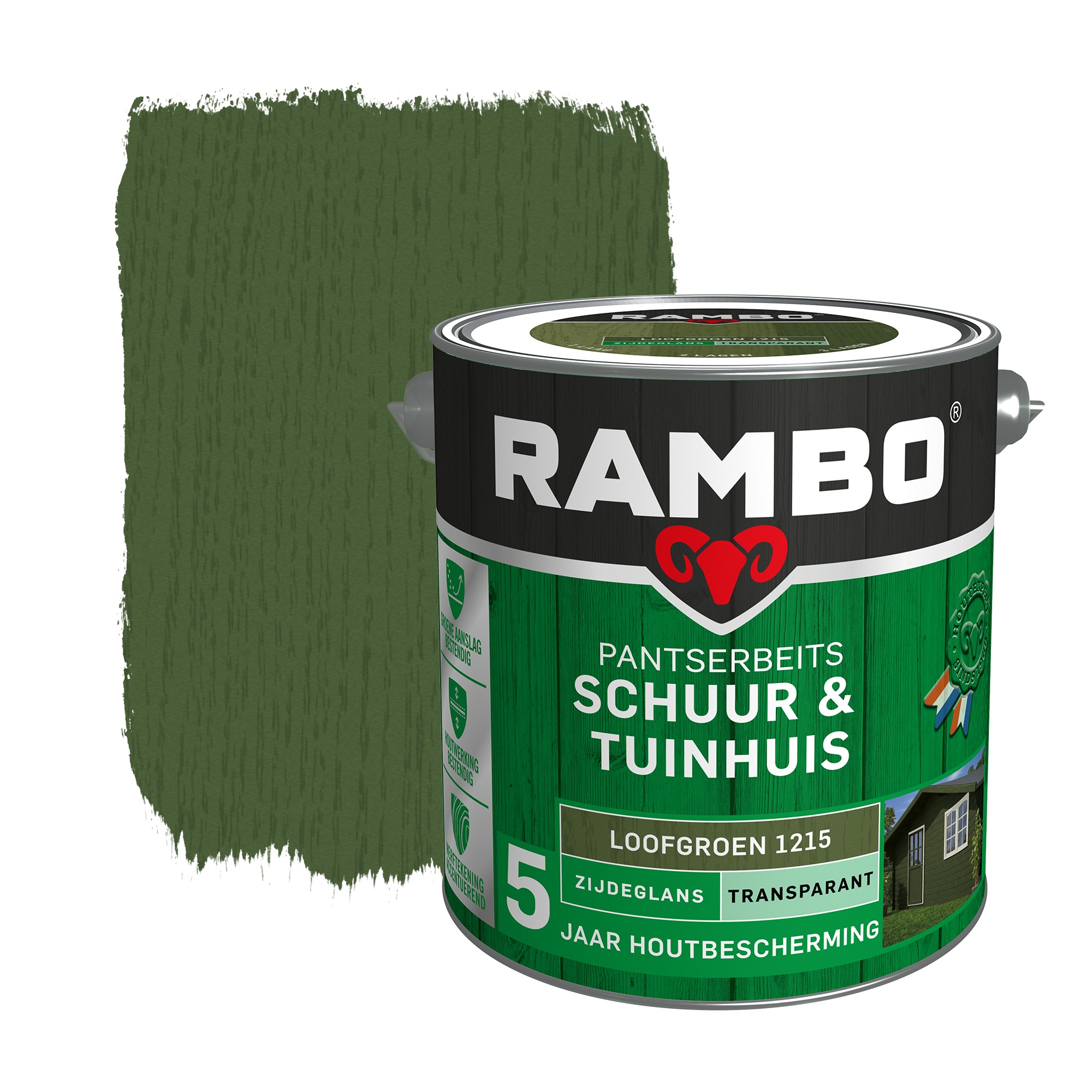 Rambo Pantserbeits Schuur Tuinhuis Zijdeglans Loofgroen Transparant 25 rambo kopen in de aanbieding