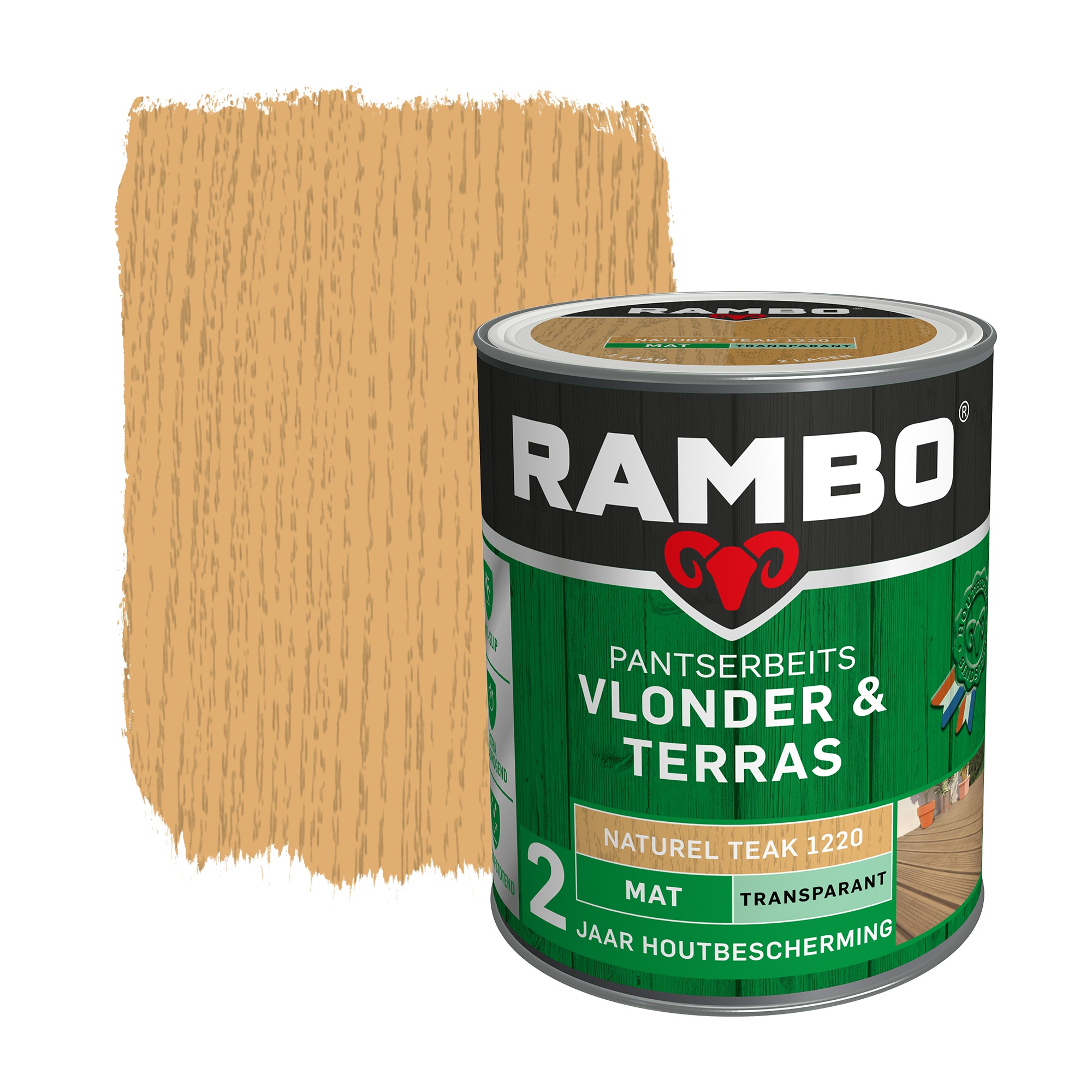 Rambo Pantserbeits Vlonder Terras Mat Natural Teak Transparant 1 rambo kopen in de aanbieding