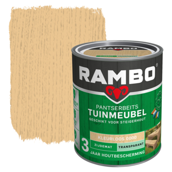 Rambo Pantserbeits Tuinmeubel zijdemat kleurloos transparant 750 ml kopen? buiten-tuinbeitsen |