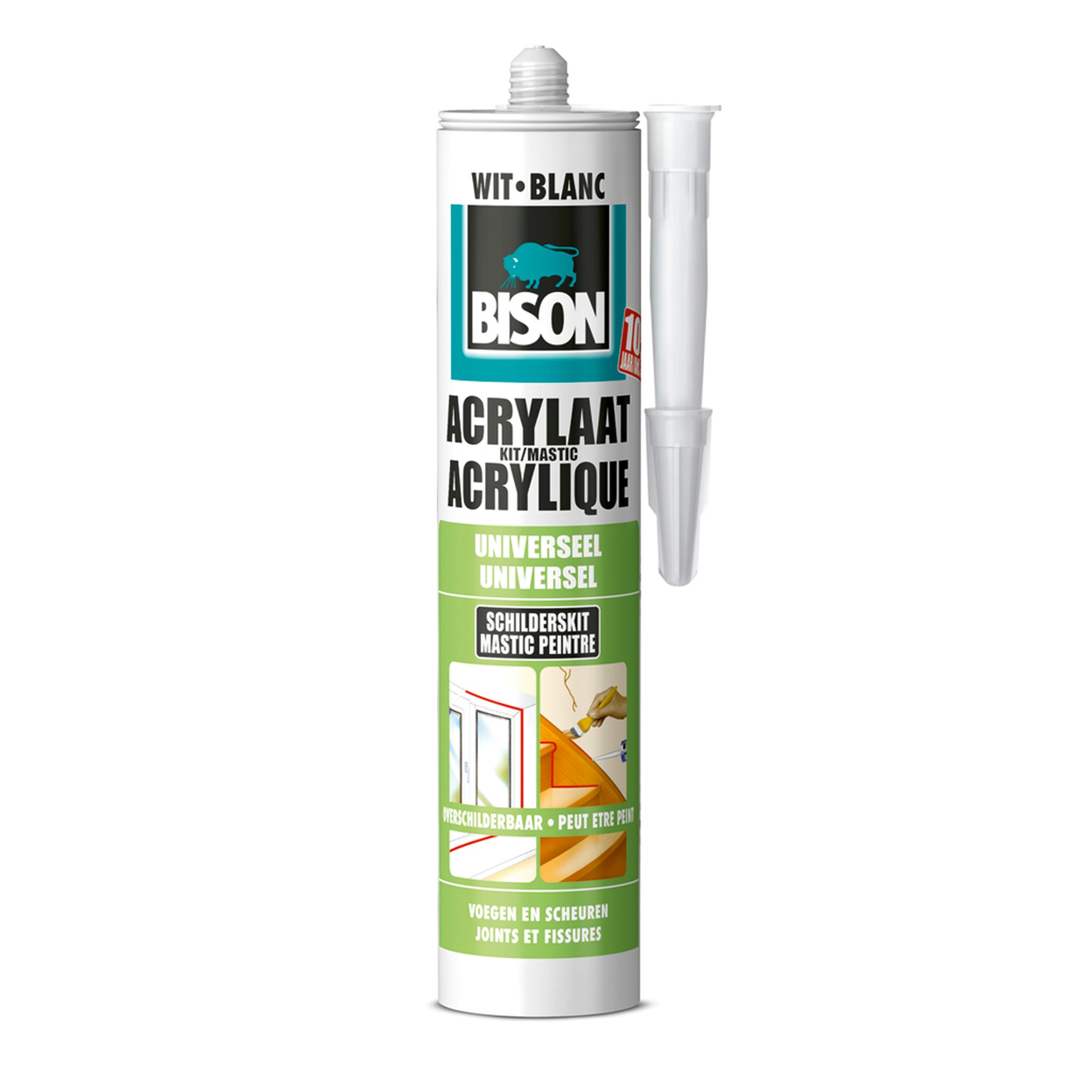Bison Acrylaatkit Universeel Wit Koker 300 Ml bison kopen in de aanbieding