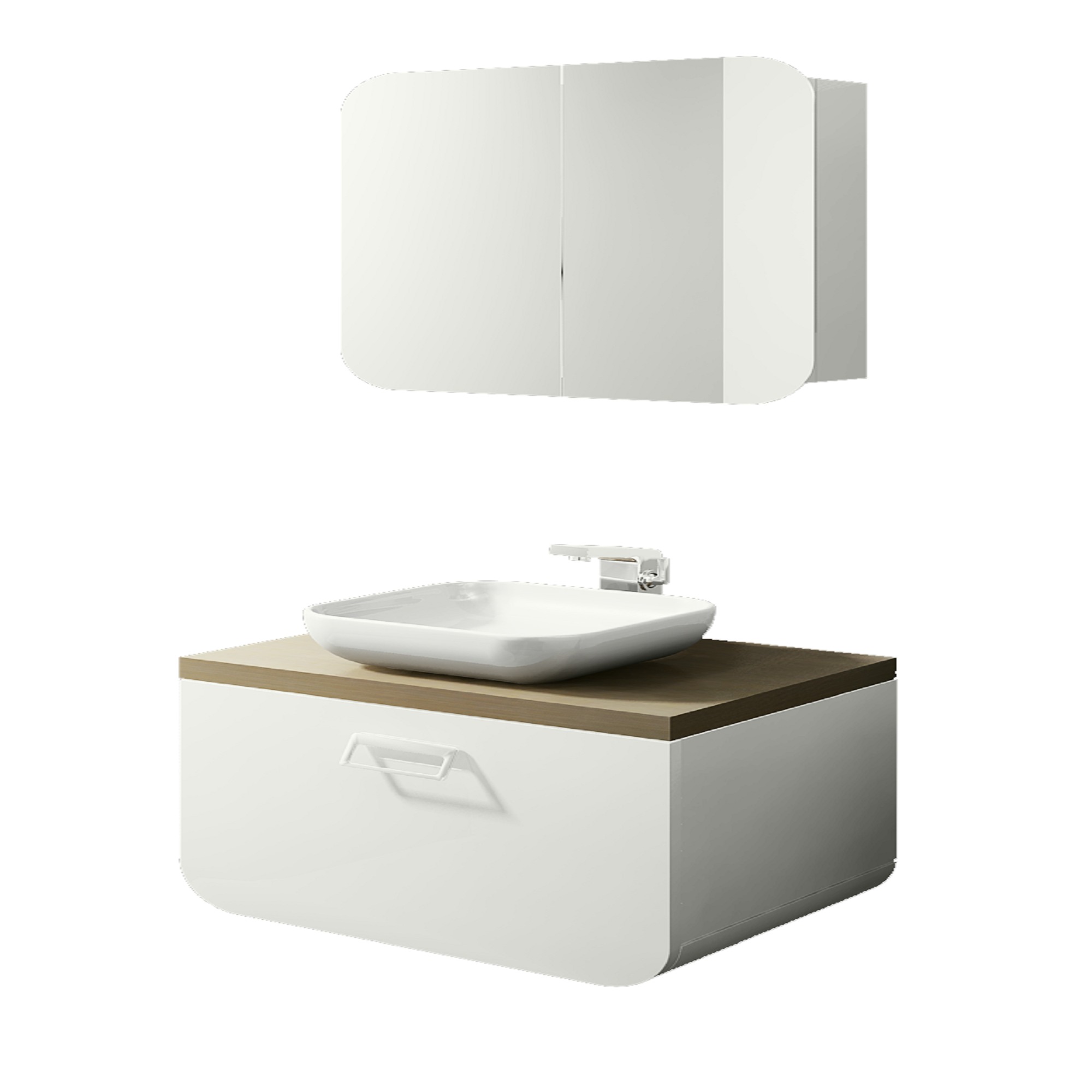 Tiger Ontario Meubel Spiegelkast Wit 60 tiger kopen in de aanbieding