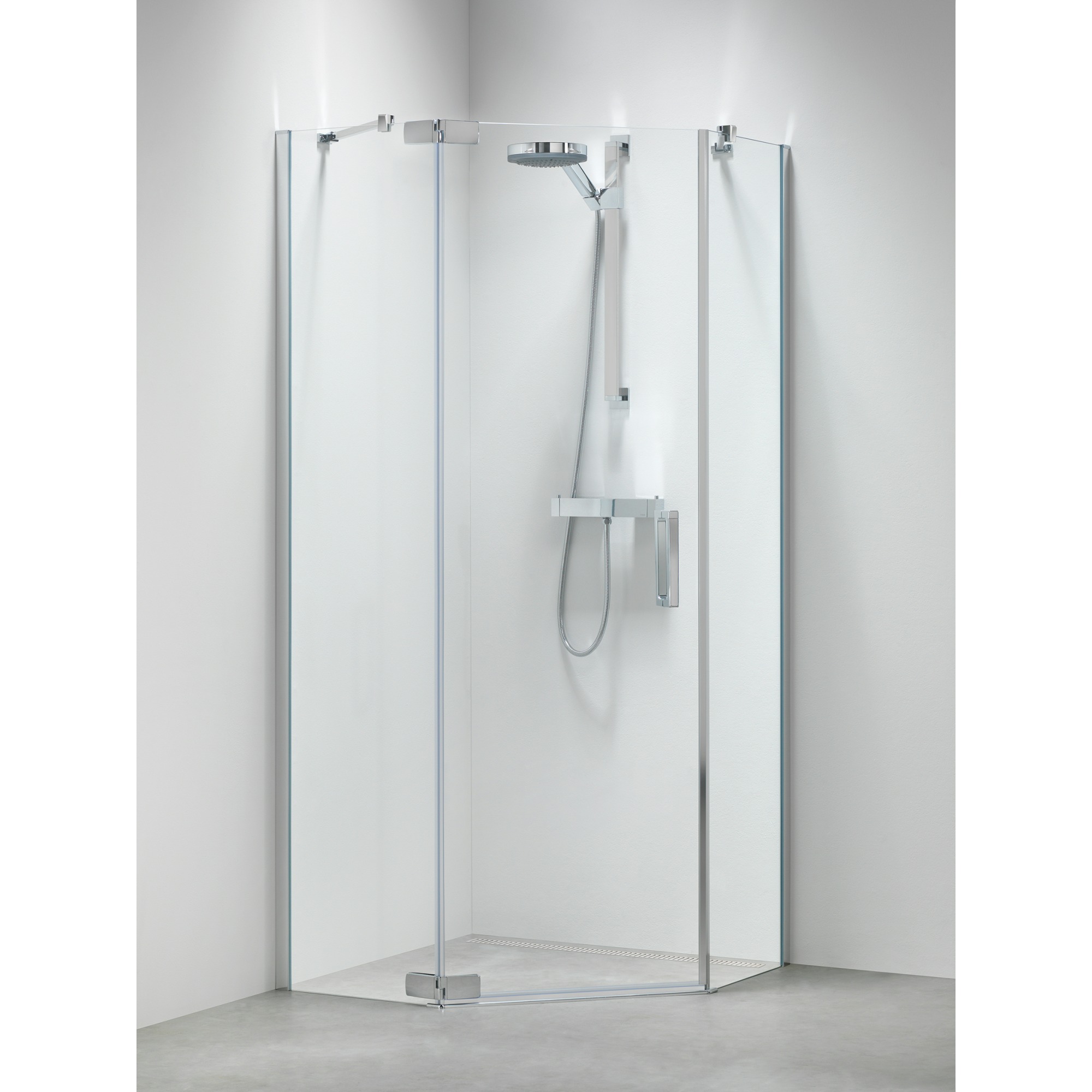 Sealskin Get Wet Douchecabine Custom Vijfhoek Links 100X195 Cm Chroom sealskin kopen in de aanbieding