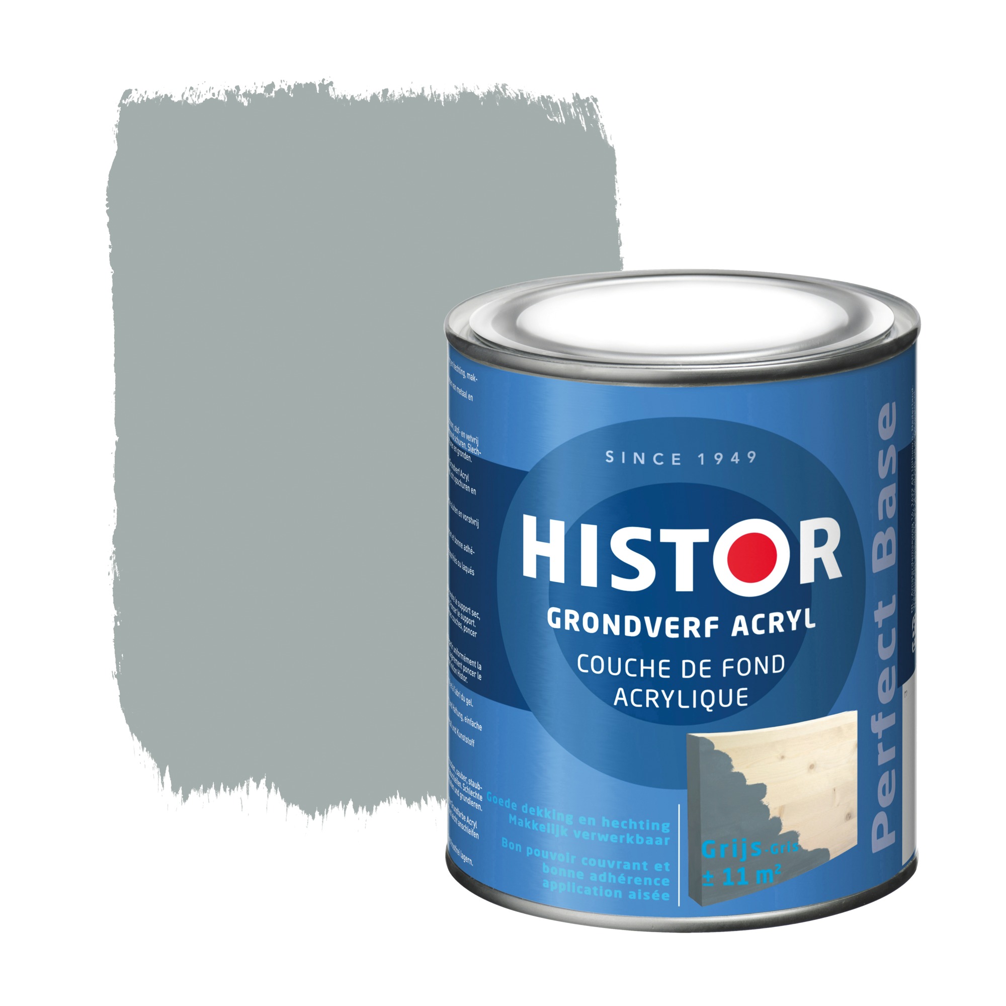 Histor Perfect Base Grondverf Acryl Grijs 750 Ml histor kopen in de aanbieding