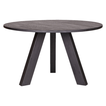 gebroken Rechtzetten Correct WOOOD tafel Rhonda blacknight Ø129x77 cm | Karwei