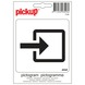 Pickup pictogram normale ingang zwart/wit 10x10 cm