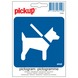 Pickup pictogram honden aan de lijn 10x10 cm