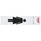 Pickup Alu deurbordje dames symbool 165x44 mm