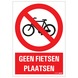 Pickup bord geen fietsen plaatsen 23x33 cm