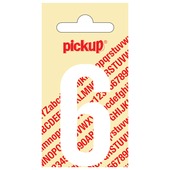 Pickup plakcijfer 6 wit mat 60 mm