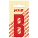 Pickup plakletter B rood 60 mm