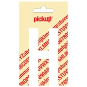 Pickup plakletter H wit mat 90 mm
