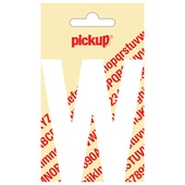 Pickup plakletter W wit mat 90 mm