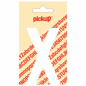Pickup plakletter X wit mat 90 mm