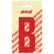 Pickup plakletter B rood glans 90 mm