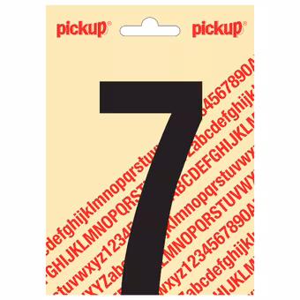 Pickup plakcijfer 7 zwart mat 120 mm