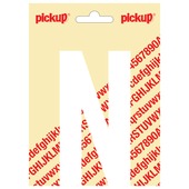 Pickup plakletter N wit mat 120 mm