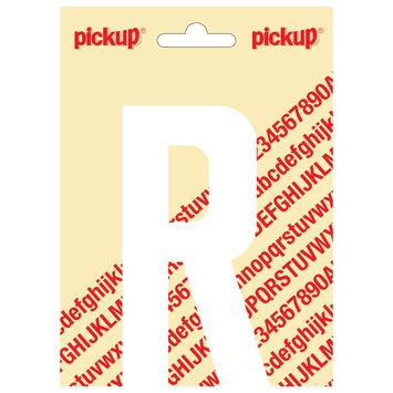Pickup plakletter R wit mat 120 mm