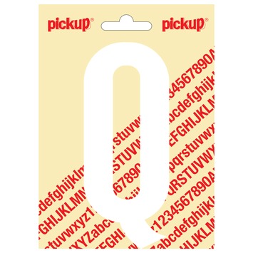 Pickup plakletter Q wit mat 120 mm