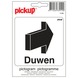 Pickup sticker duwen met pijl 10x10 cm