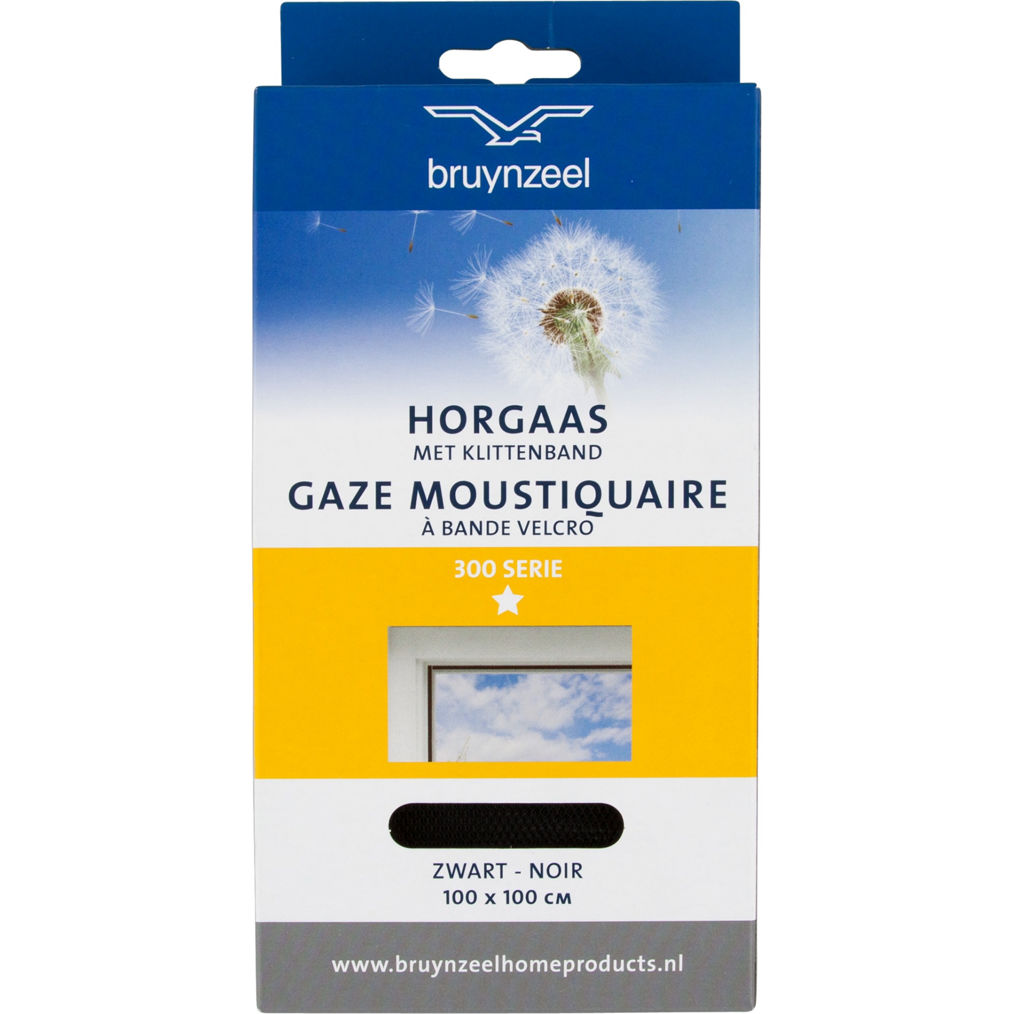 Bruynzeel Horgaas Met Klittenband 300 Serie Zwart 100X100 bruynzeel kopen in de aanbieding