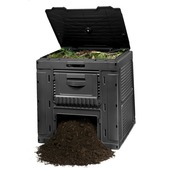 Keter compost bak E-composter zwart kunststof 79 x 79 x 79 cm