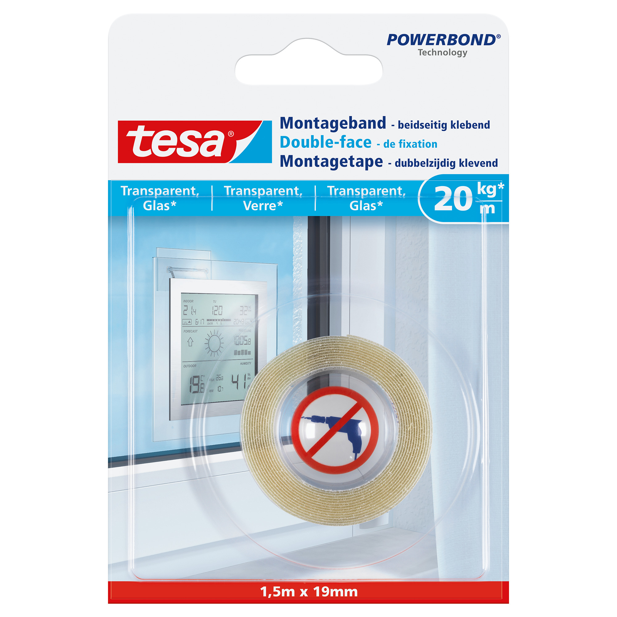 Tesa Montagetape Voor Transparant Glas 20 Kg tesa kopen in de aanbieding