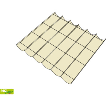 Schaduwdoek harmonica 2,9x4m wit