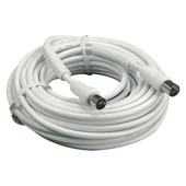 Q-Link coax kabel 3CV2 HF stekker 10 meter rechtwit