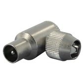 Q-Link coax stekker haaks male