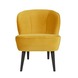 WOOOD Fauteuil Sara fluweel okergeel