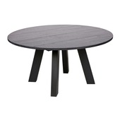 WOOOD tafel Rhonda XL blacknight Ø150x75 cm