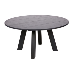 WOOOD tafel Rhonda XL blacknight Ø150x75 cm