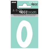 Pickup plakcijfer 0 Emma wit 70 mm