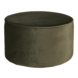 WOOOD poef Sara laag model warmgroen fluweel polyester stof