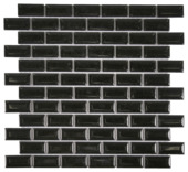 Mozaïektegel Mini Metro zwart 32,2x29,8 cm 4 stuks