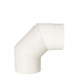 Kachelpijp bocht 90° enkelwandig ivoor Ø150 mm