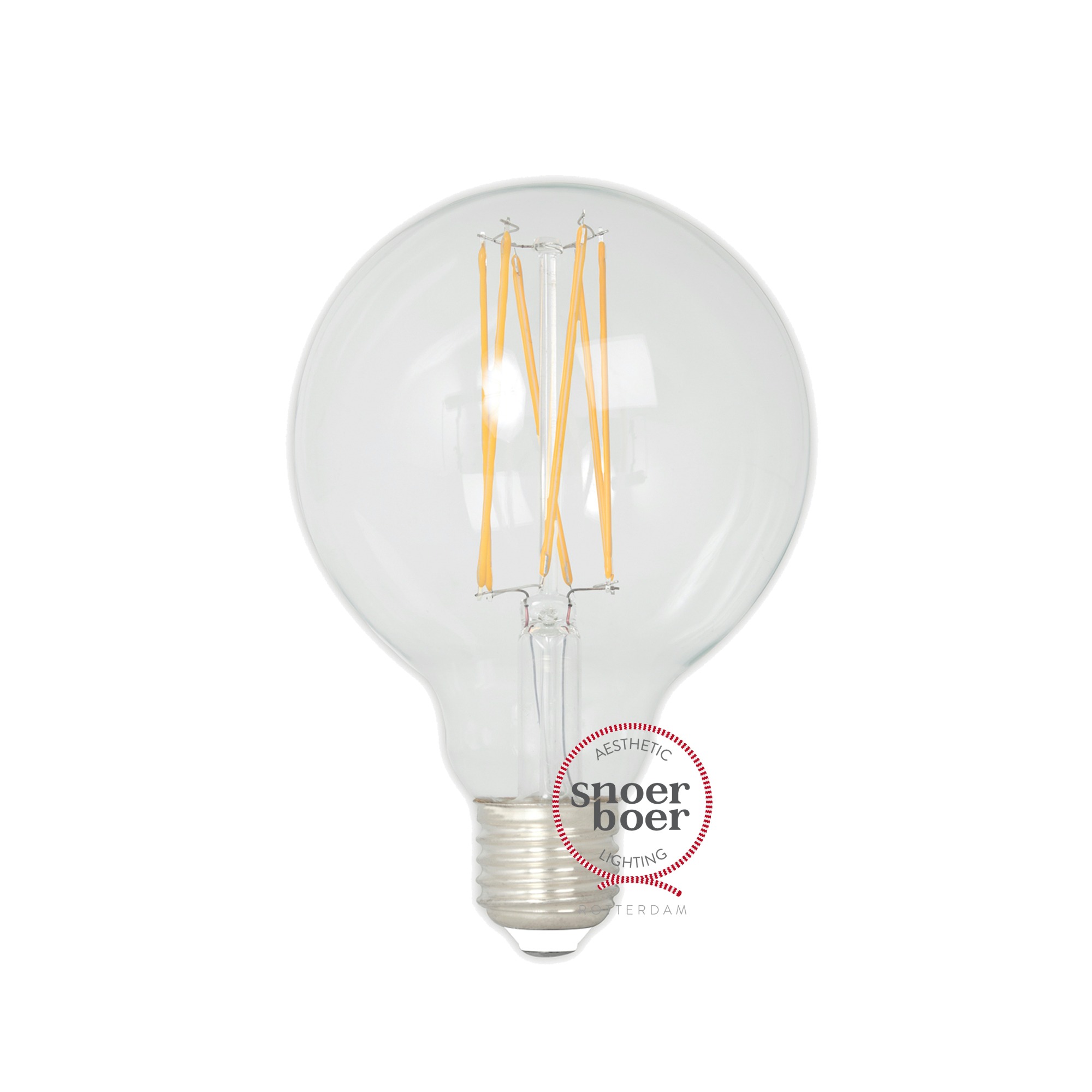 Snoerboer Led O 95Mm Globe 4W E27 Dimbaar Clear Glass snoerboer kopen in de aanbieding