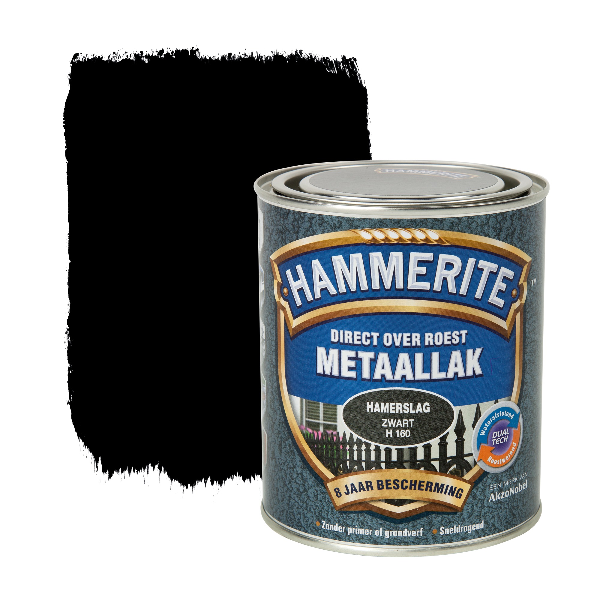 Hammerite Direct Over Roest Metaallak Hamerslag Zwart 750 Ml hammerite kopen in de aanbieding
