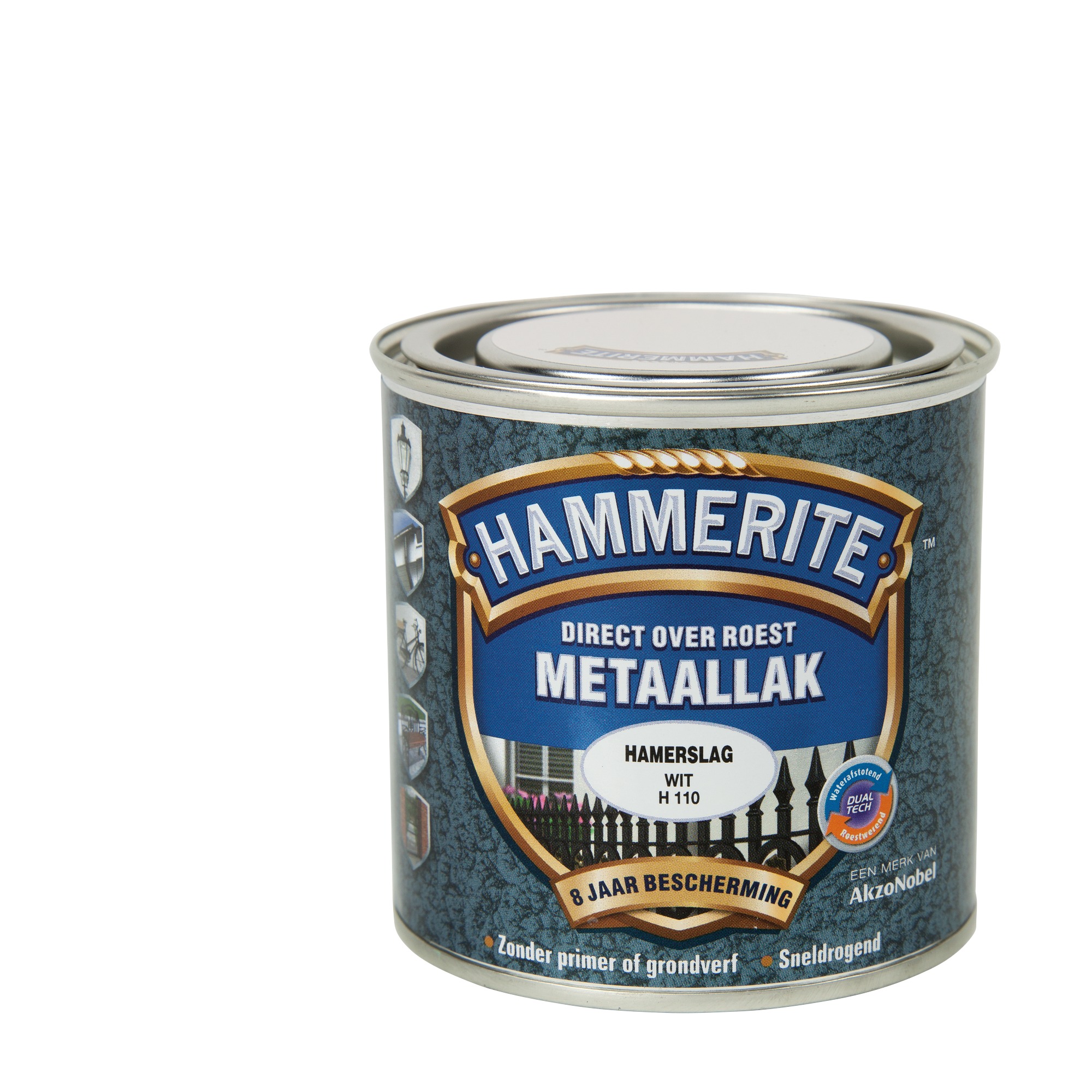 Hammerite Direct Over Roest Metaallak Hamerslag Wit 250 Ml hammerite kopen in de aanbieding