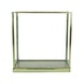 Lantaarn staal/glas goudlook 20x20x10 cm