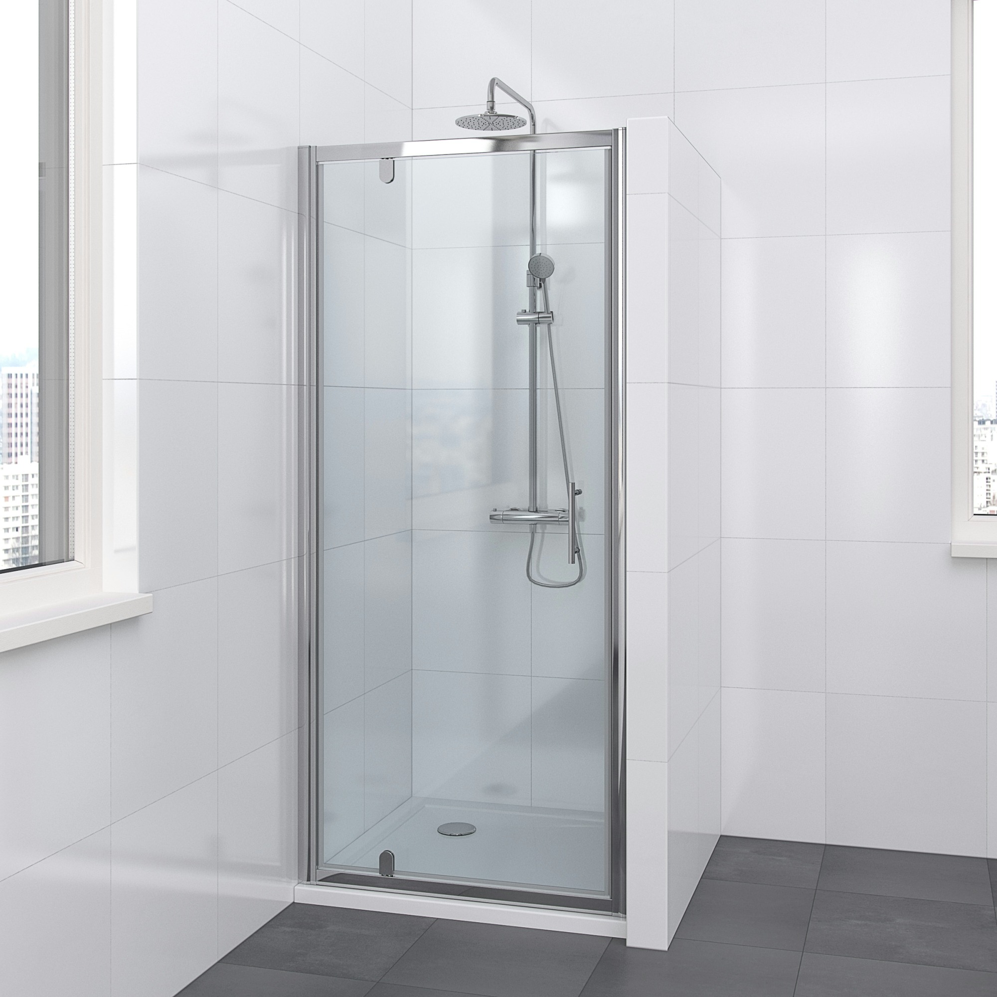 Bruynzeel Lino Draaideur 90X195Cm Chroom bruynzeel kopen in de aanbieding