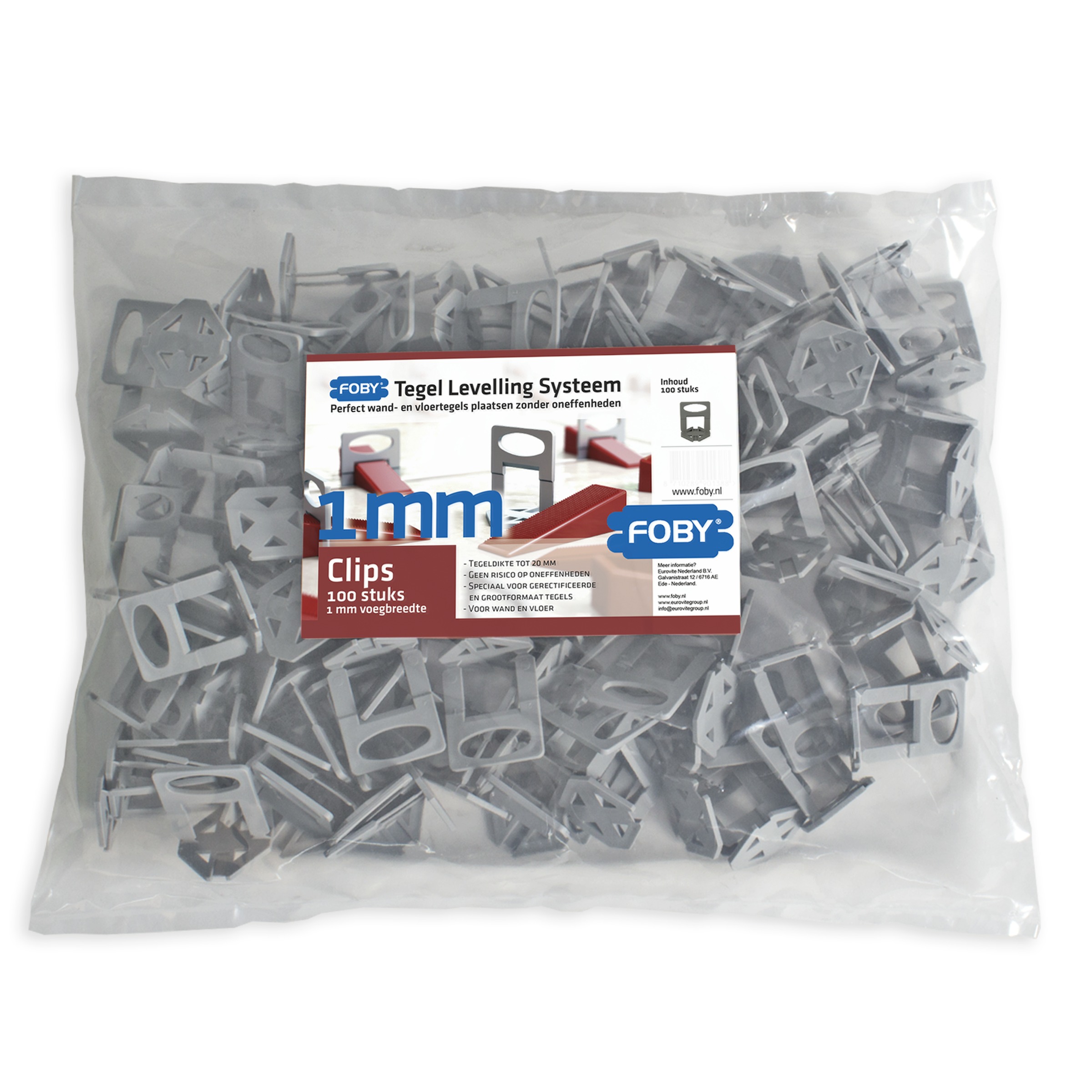 Foby Levelling Clips 1 Mm 100 Stuks foby kopen in de aanbieding