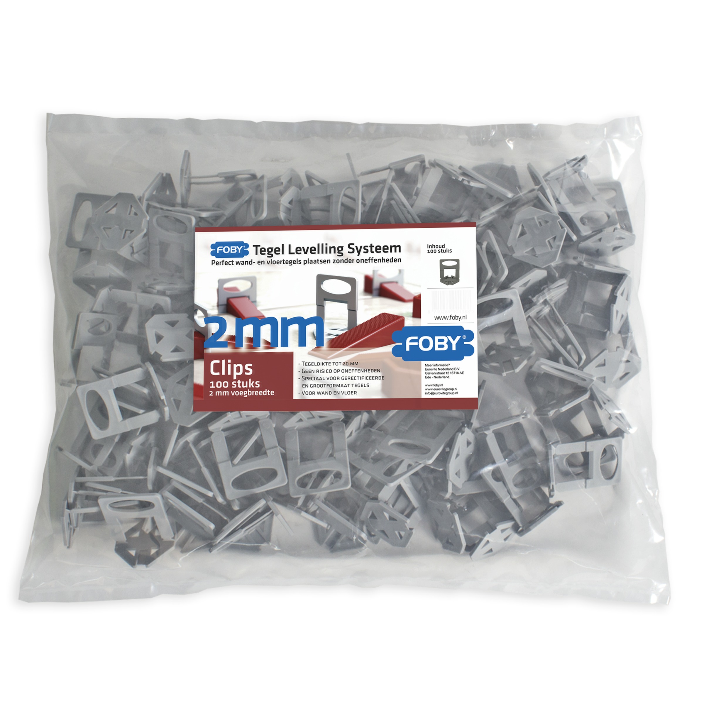 Foby Levelling Clips 2 Mm 100 Stuks foby kopen in de aanbieding