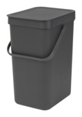 Brabantia afvalemmer Sort & Go 12l grijs