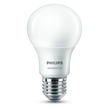 Philips LED frosted peer E27 (60W) Scene Switch (3 lichtstanden)